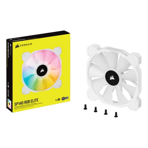 Corsair iCUE SP140 RGB Elite White Cabinet Fan (Single Pack)